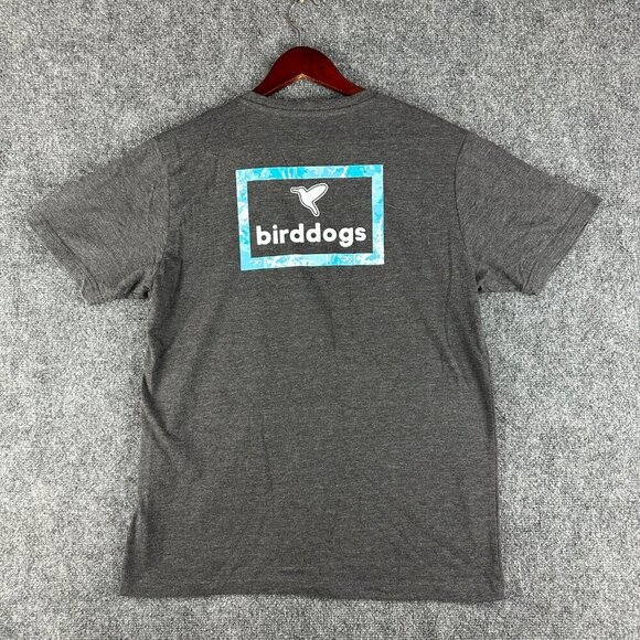 Birddogs Tee Shirt Mens Large Short Sleeve Crew Neck Gray Cotton Graphic T - Picture 5 of 6